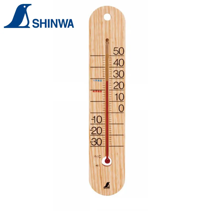 SHINWA Penguin 48481Household Thermometer Indoor Wall Mounted Temperature Rule Environmentally FriendlyFor Baby Room Office 1PCS