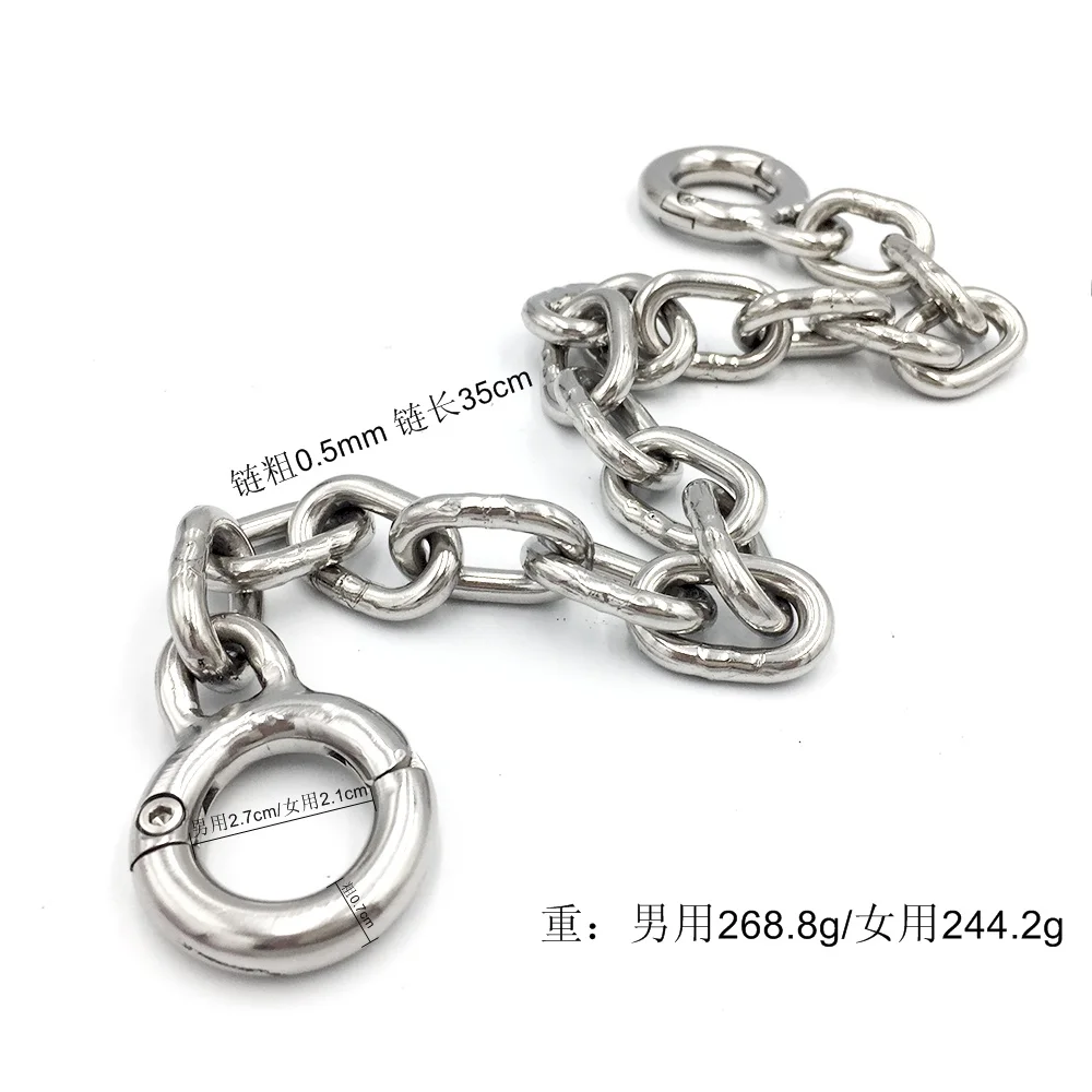 Stainless Steel Thumb Toes Cuffs Slave Shackle Manacle Slave Restraint Chain Bondage Adult Games Sex Toys for Men Women Couples