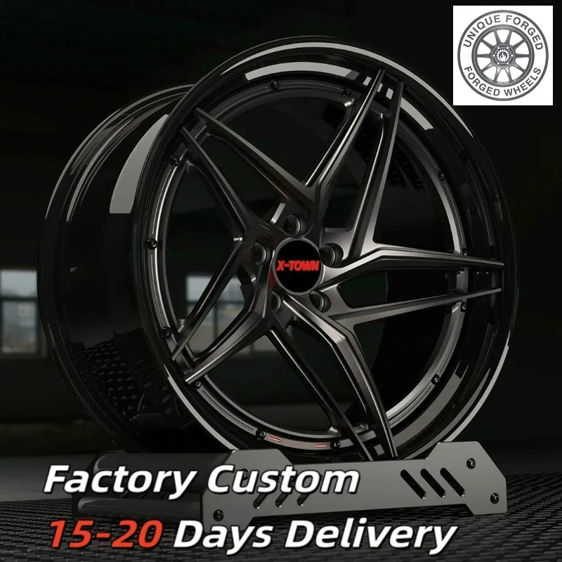 26 Style Custom 2‑Piece Design Black 18 19 20 21 22 24 Inch 5x114.3/5x120/5x112/5x110 Concave Aluminum Alloy Forged Wheels For A