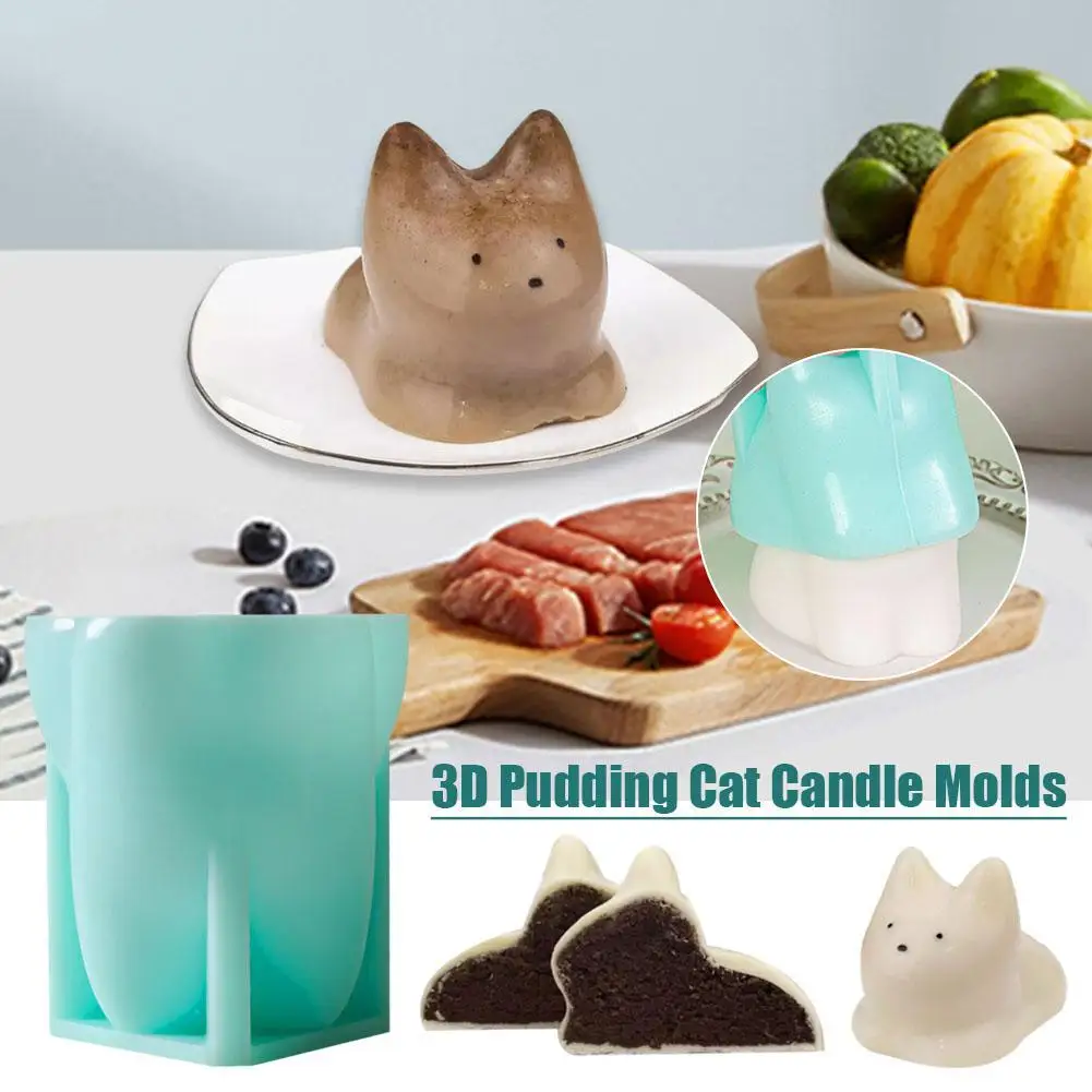 Cat Milk Pudding Silicone Mold Halloween Jelly Bowl Cake White Cold Ice Powder Onigiri Rice Ball Snack Decoration Accessories