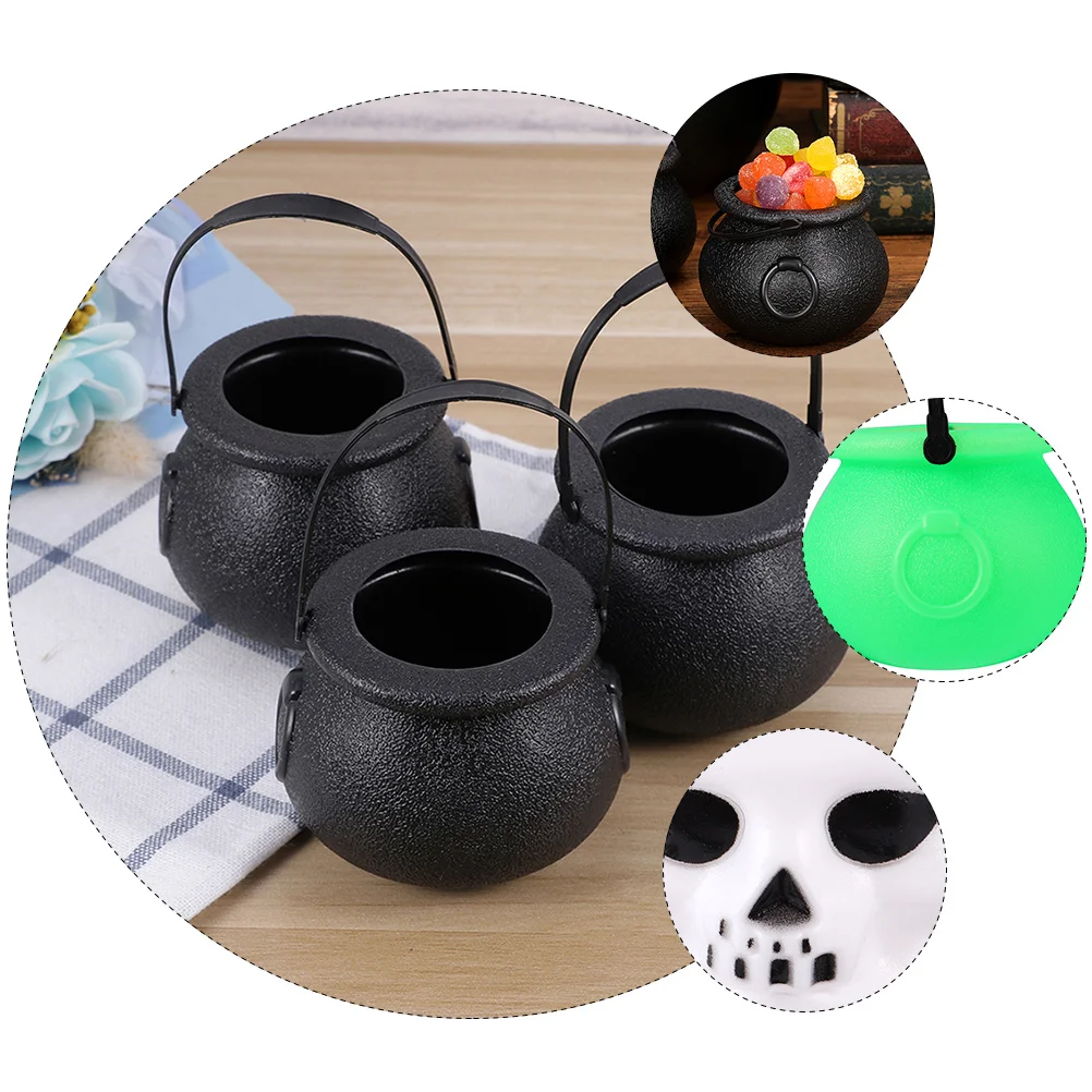 

12pcs Bucket Portable Pvc Storage Container For Trick Or Halloween Candy Bucket Treat Party Gift Halloween Supplies