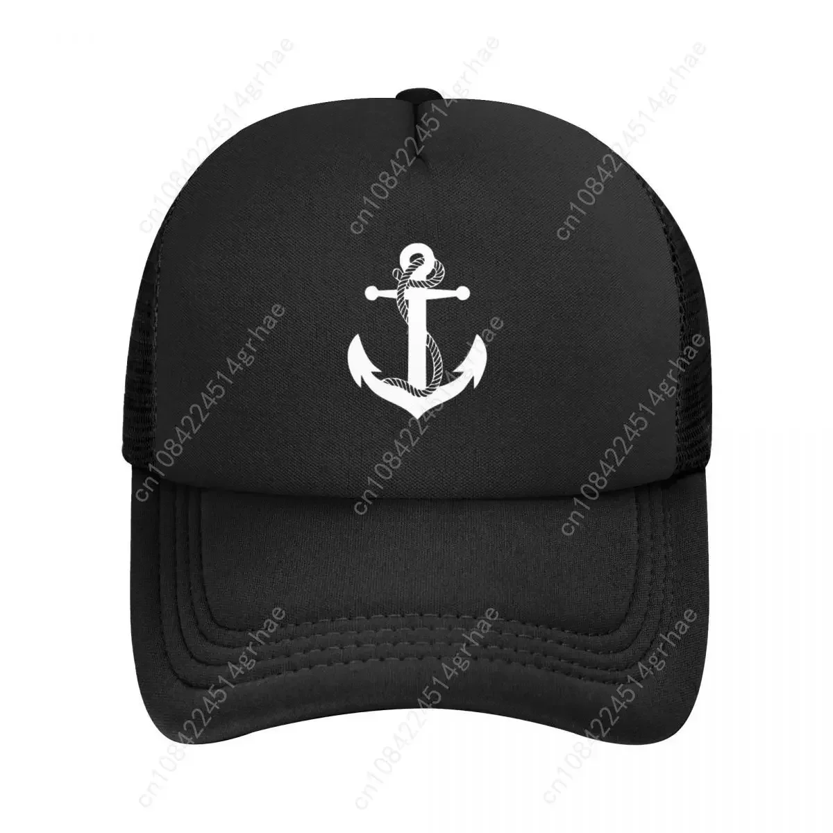 Anchor Nautical Captain Mesh Baseball Cap Unisex Fitted Sun Hat Dad Hat Breathable Snapback Caps Sun Hats Autumn Trucker Cap