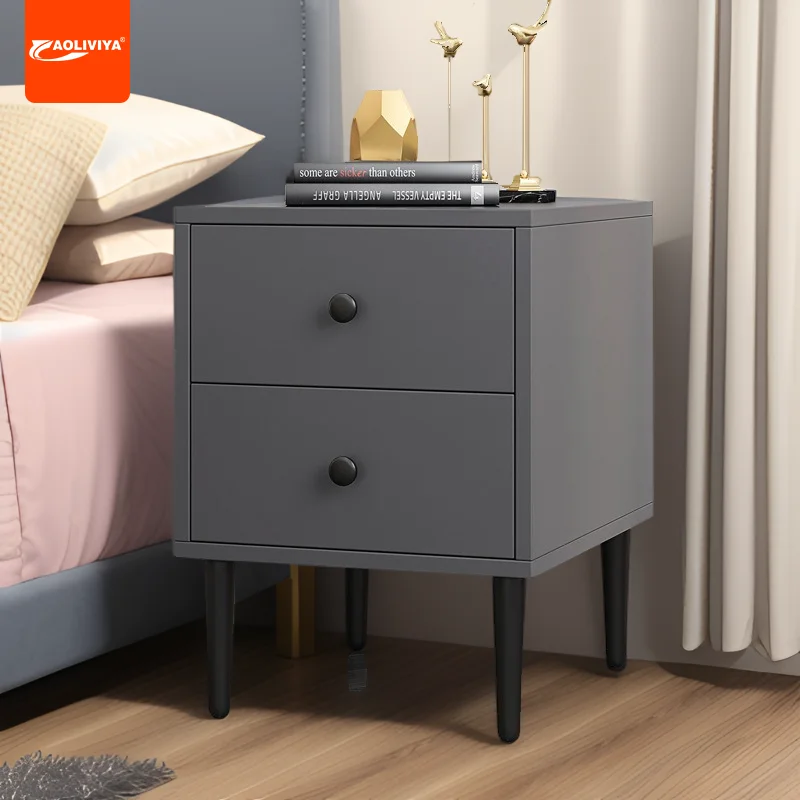 

Aoliviya New Ultra Narrow Bedside Table Small Simple Modern Bedroom Mini Light Small Size Simple Type Storage Bedside Cab