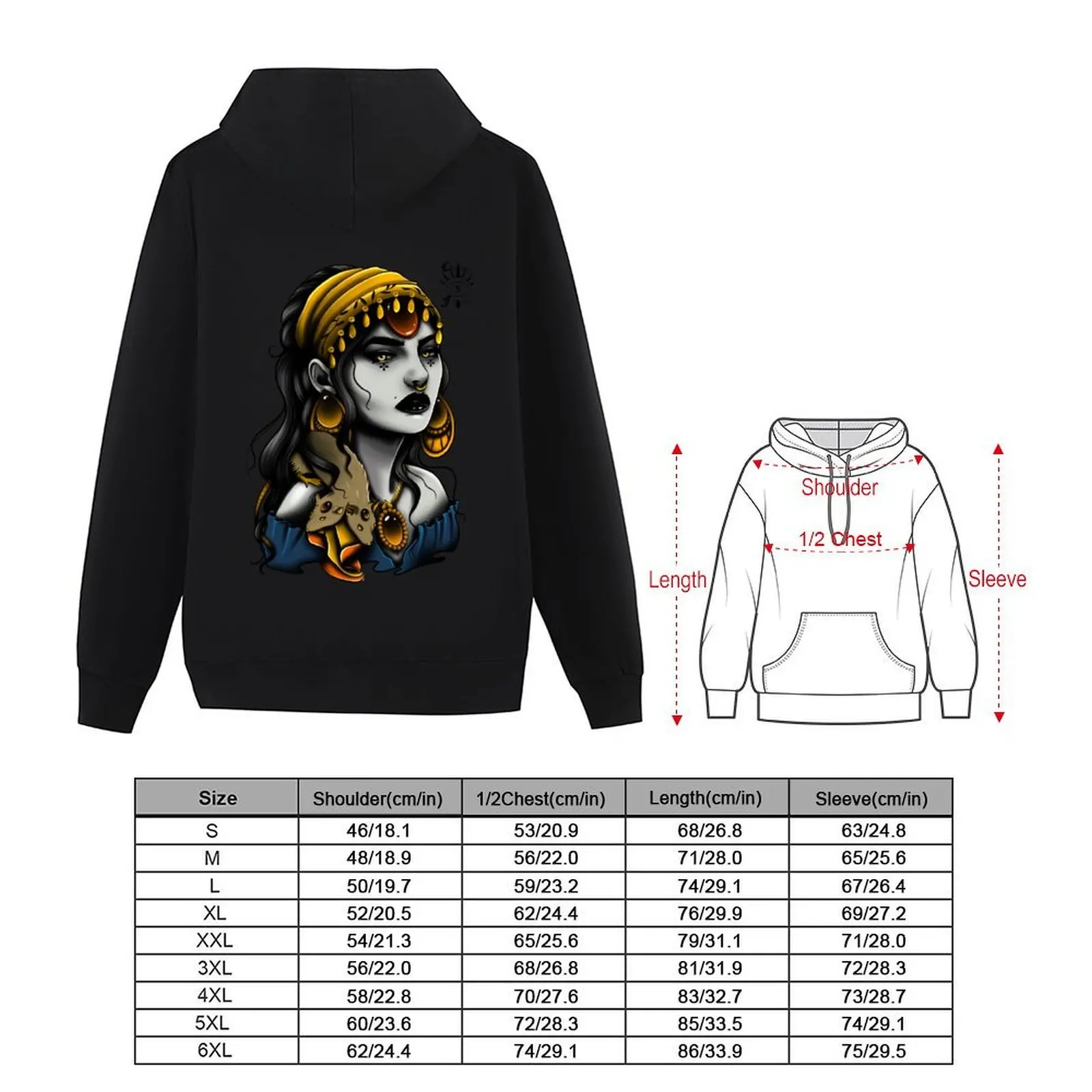 Gipsy Witch Hoodie clothes for men autumn jacket men hooded shirt fashion men graphic hoodie