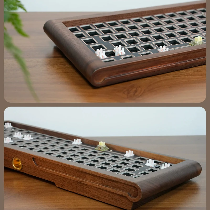 SKY Walnut Cloud Guqin 100Key Mechanical Keyboard Custom  Bluetooth Wireless 2.4G Tri-mode Hot Swap RGB Gasket Teclado Gifts