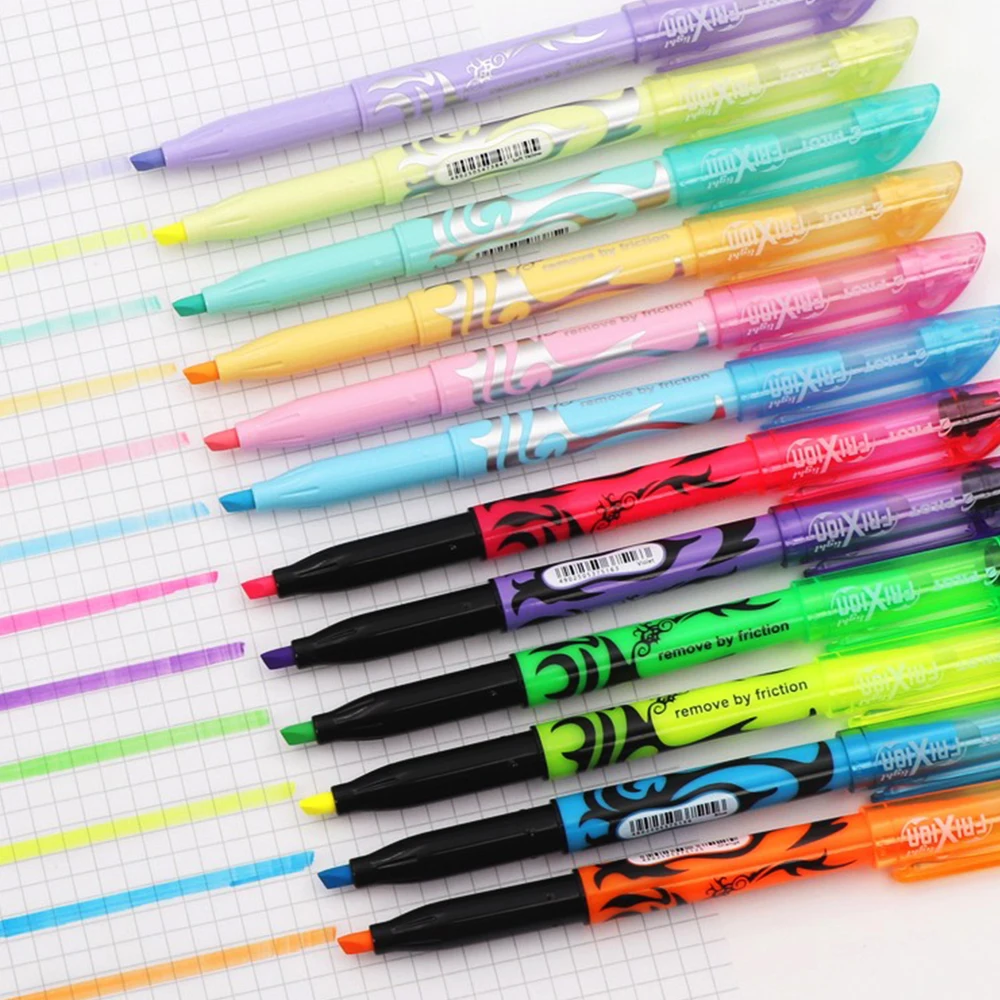 3/6pcs Japan Pilot Erasable Highlighters FRIXION Student Color Marker Pens Soft Light Eye Protection SW-FL School Supplies