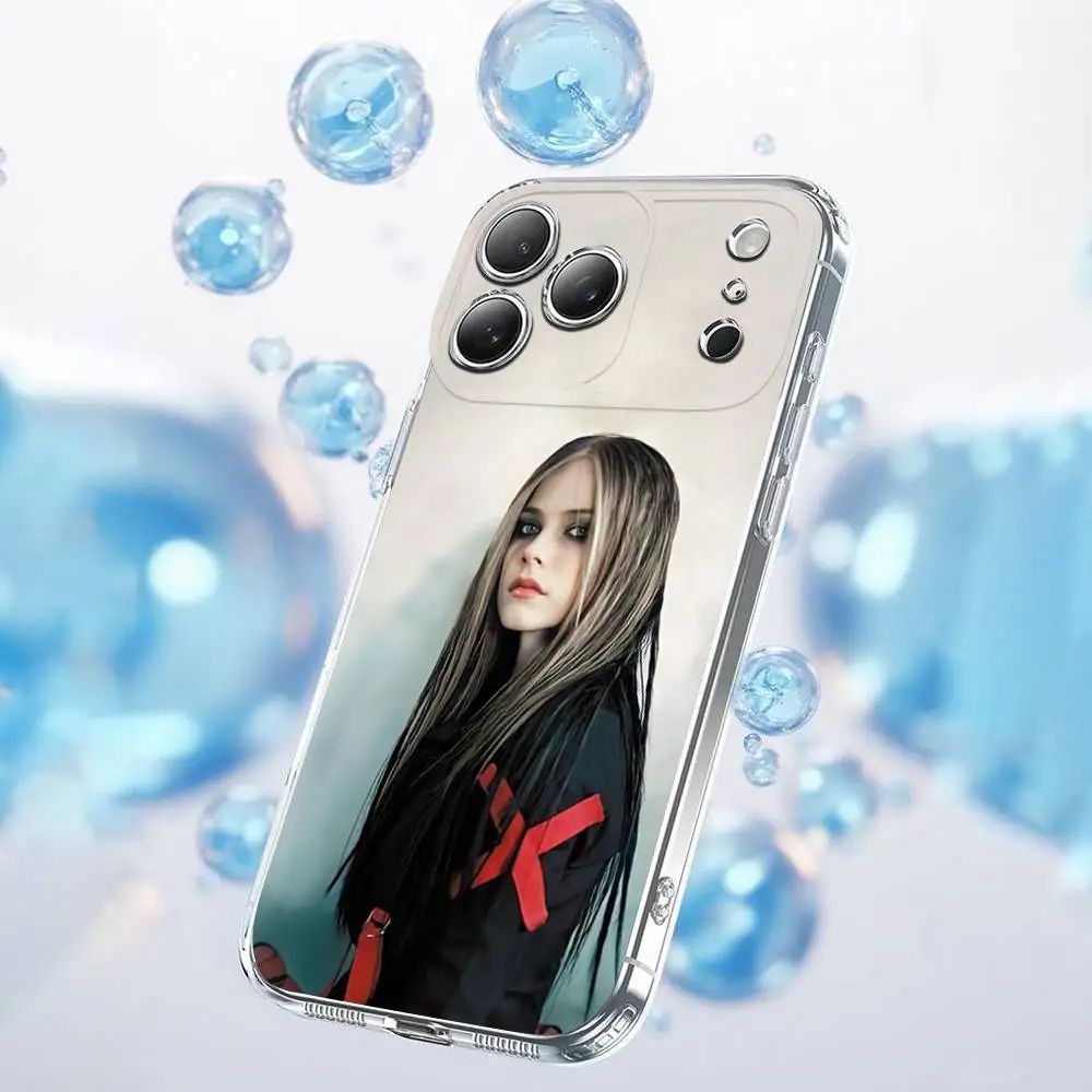 Singer Avril L-Lavigne Phone Case For iPhone 17,16,15,14,13,12,11 Plus,Pro,Max,Plus,E,SE4,Air,Mini Transparent