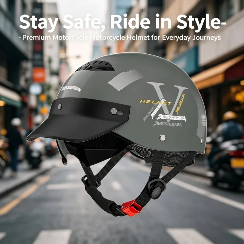 

Summer Breathable Half Helmet for Men Women, Four Seasons Universal Electric Bike Motorcycle Safety Helmet Sun Protection