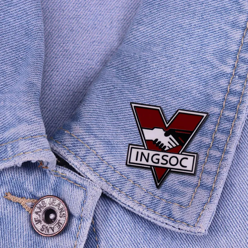Fiction Movies INGSOC Enamel Pins 1984 Villain Group Metal Brooch Badge Fashion Jewellery Backpack Accessory Gifts