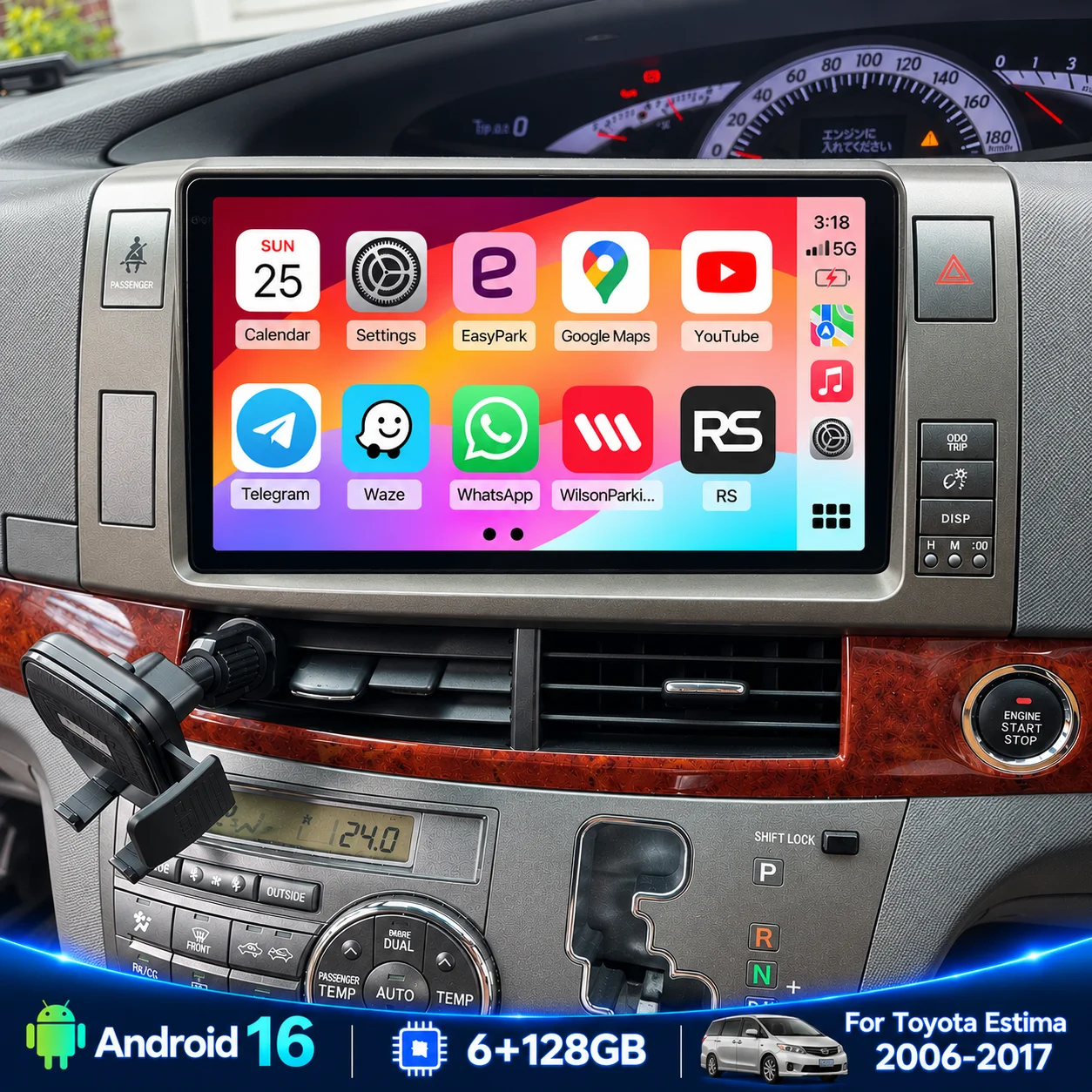 Android 16 arplay Car Radio For Toyota Previa Estima Stimulation Tarago XR50 2006-2016 Multimedia Video Player Navigation GPS St