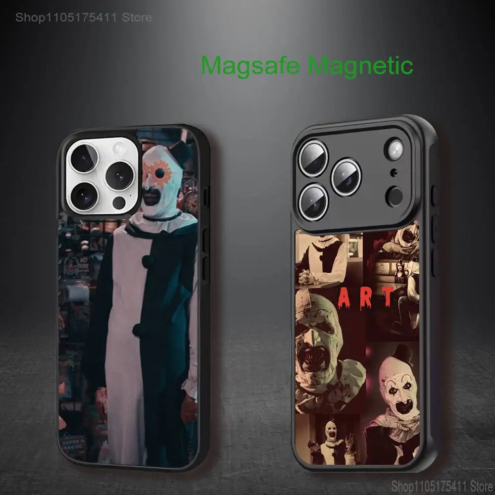 

Funny A-Art the C-Clown Phone Case For iPhone 17,16,15,14,13,12,11,Pro,Max,Plus,Mini,SE4,E Magnetic Magsafe Wireless Charging