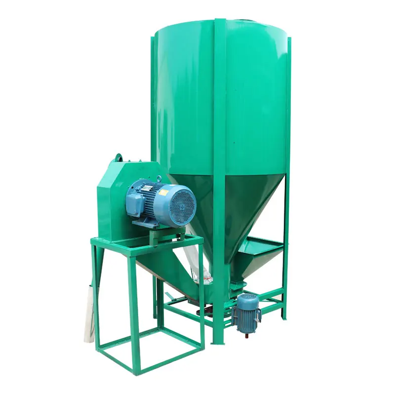 

Self-priming feed crushing and mixing machine