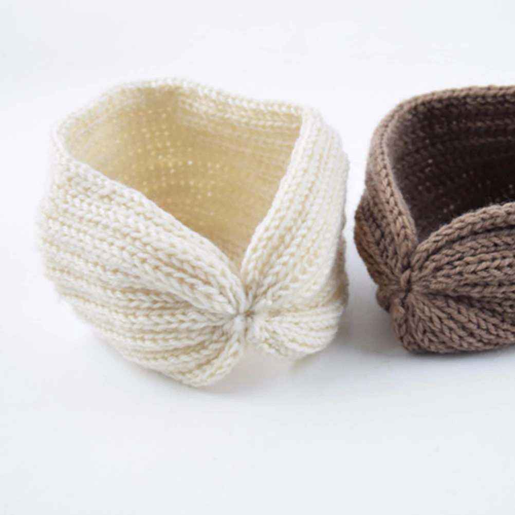 

4pcs 12X21Cm Knitted Wool Headbands Handmade Hair Band For Women Warm Ear Protection Foldable Winter Accessories Gift Knit