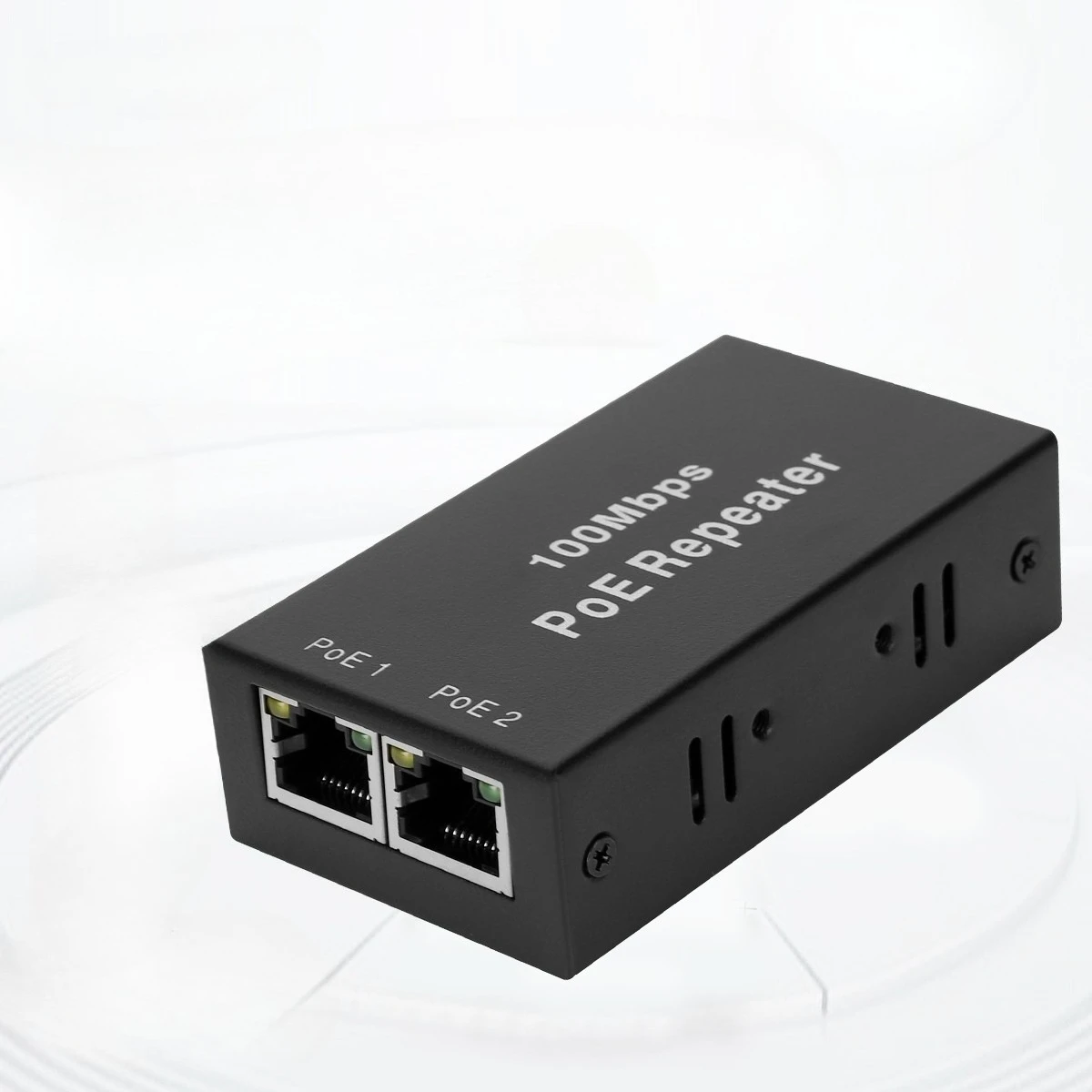 1入力2出力の絶縁型標準poeエクステンダーリピーター、100mbps-ieee8023af-48v-パワーオーバーイーサネットネットワークエクステンダー（ipセキュリティ用）