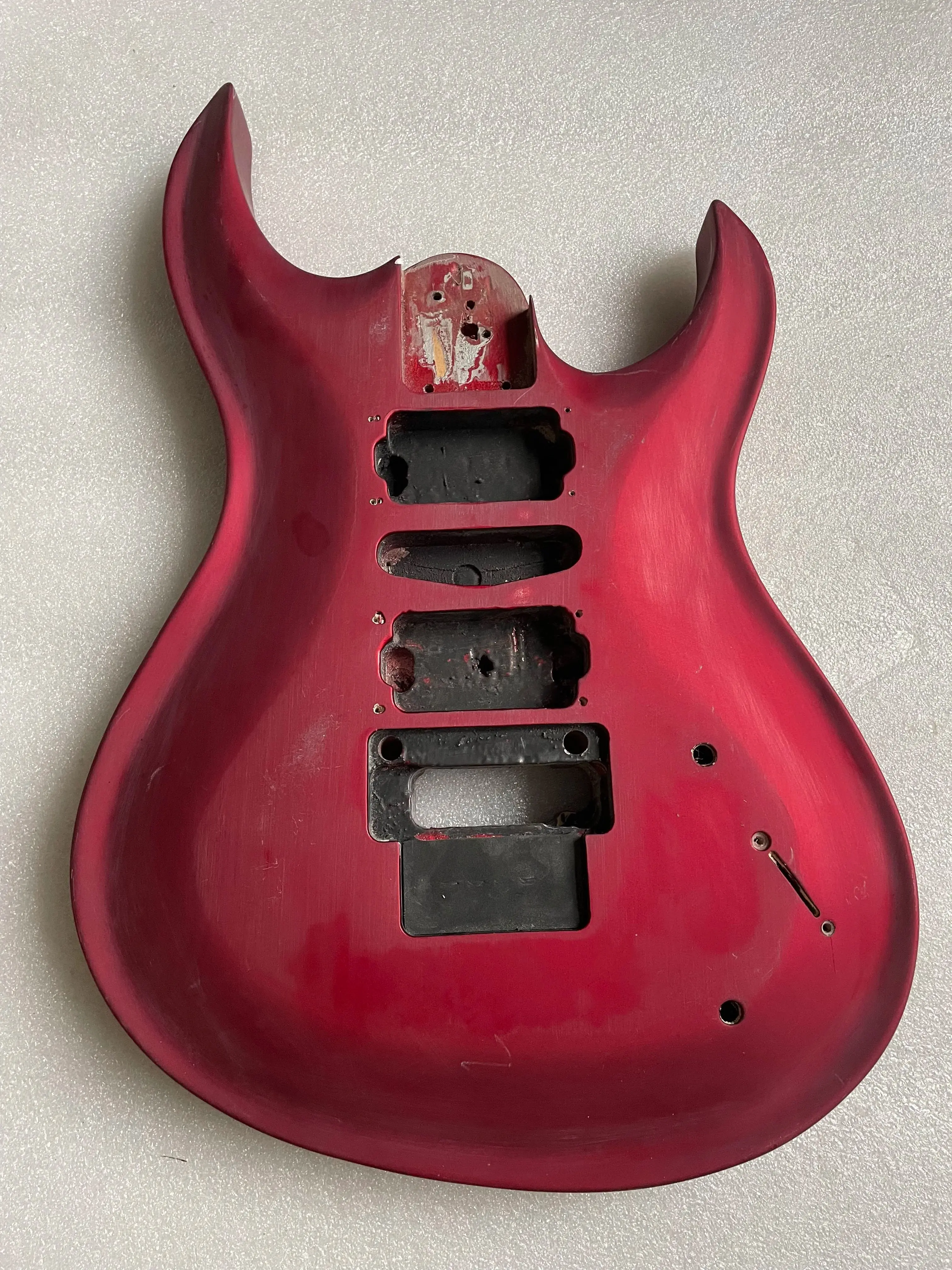 Original electric guitar body Defective Rare Red Sonic Color basswood Ready for install without hardwares guitar body floydrose