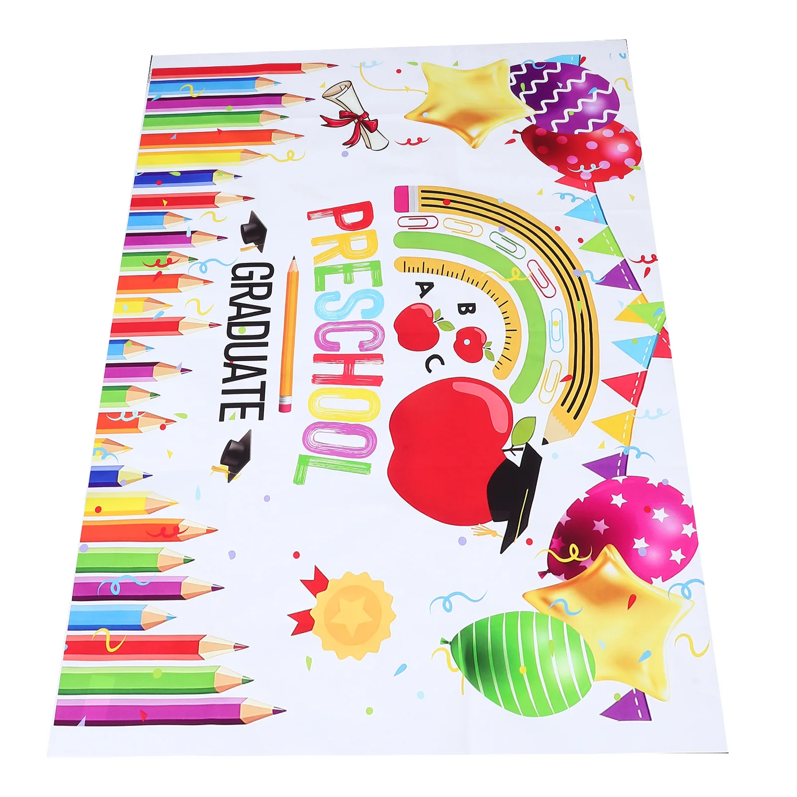 

Backdrop Black Background Graduation Decor Night Light Congratulation Graduate Vinyl Child