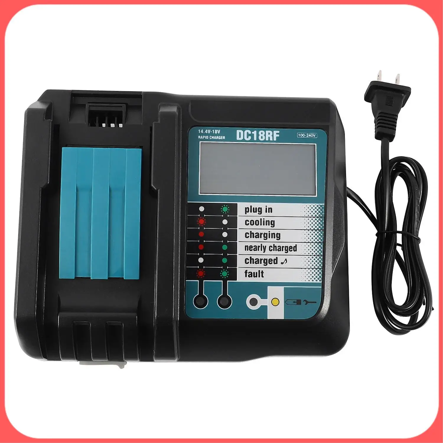 

X12A-14,4 В 18 В зарядное устройство для литий-аккумулятора напряжение ток ЖК-цифровой дисплей для Dc18rf Bl1830 Bl1815 Bl1430 Dc14sa DC18sc D