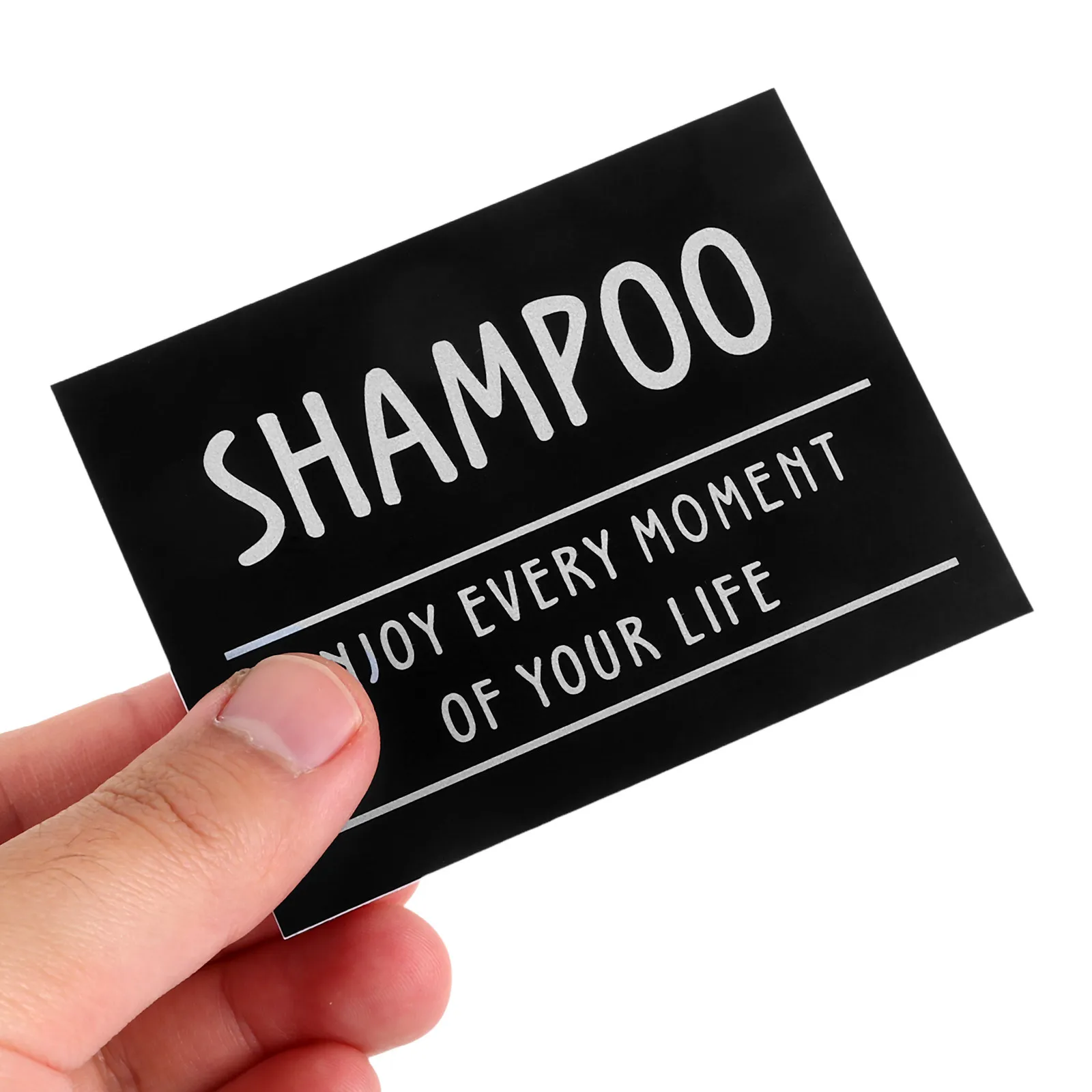 

1 Set Waterproof Bathroom Labels Minimalist Oil-Proof Shampoo Bottle Stickers for Organizing Shower Dispensers