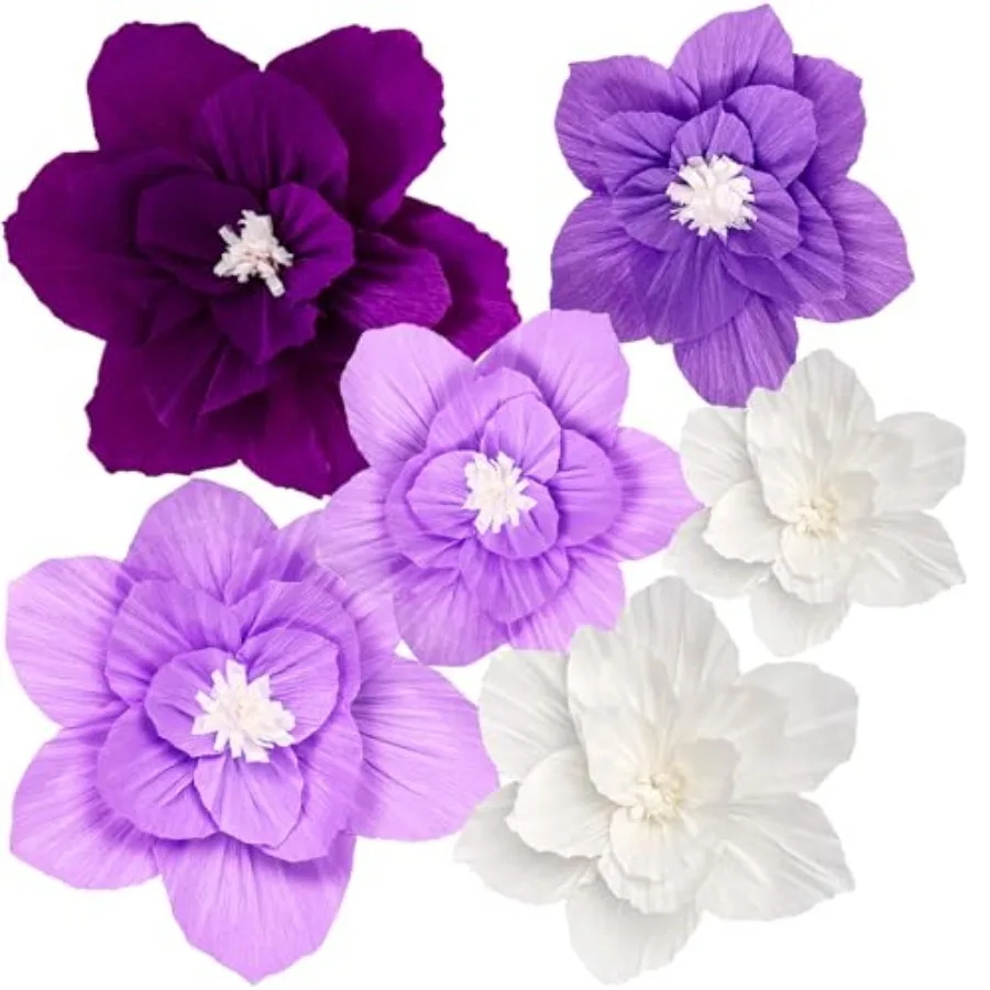 6PCS Paper Flowers … - image