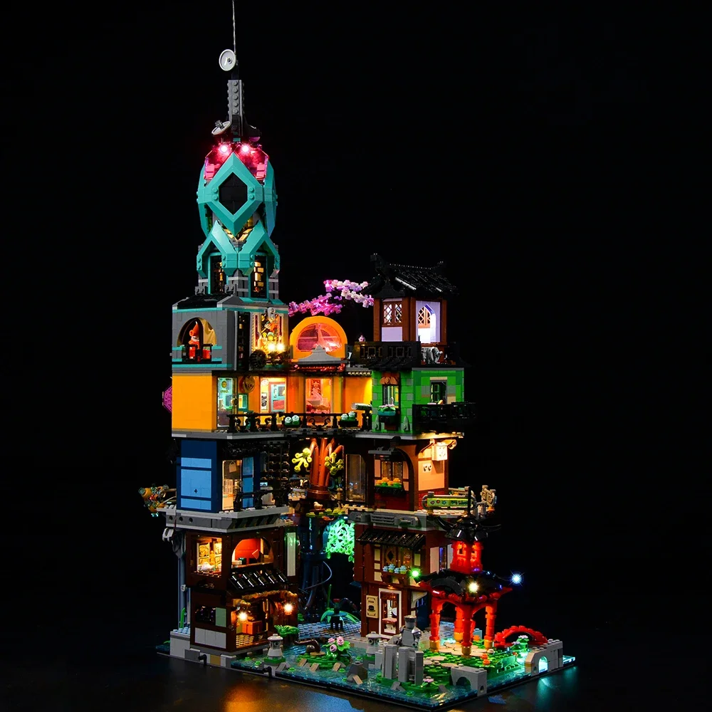 kyglairng LED light up kit for LEGO 71741 Ninjagoing city gardens ( Bricks model not included)