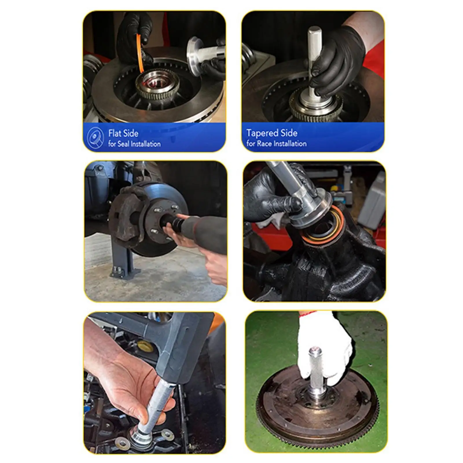 Red Aluminum Alloy Bearing Race Seal Install Driver Set Universal Bushing Remover Kit for Auto Motorbike Wheel Repair