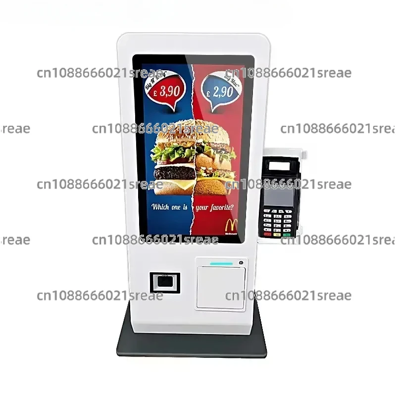 15,6 Zoll Desktop Android11 System 2G+16G Selbstbedienungs-Zahlungskiosk Restaurant mit Qr-Scanner 80 mm Terminaldrucker POS-Halterung