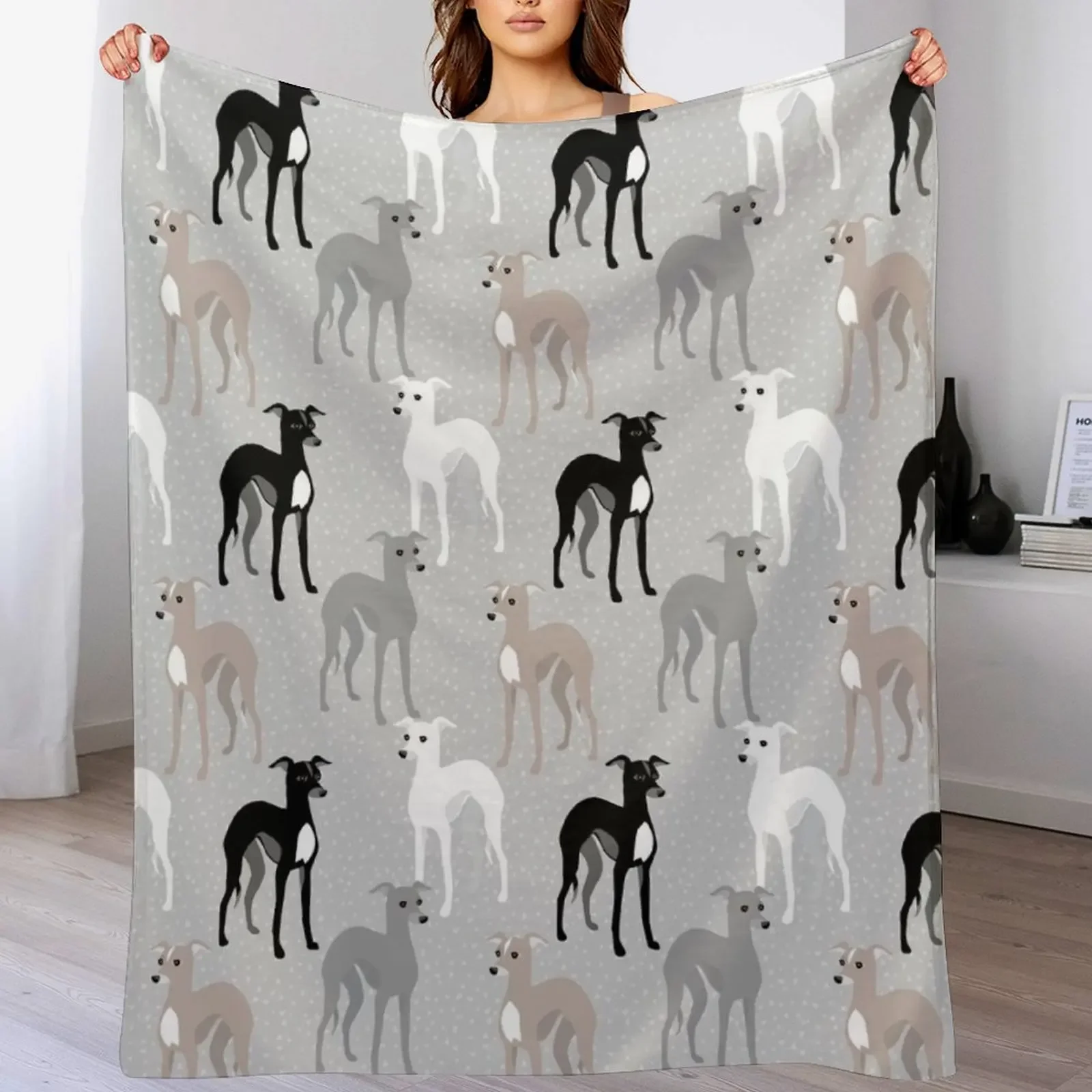 

Italian Greyhounds Throw Blanket Modern Design Soft Blanket for Home Decor