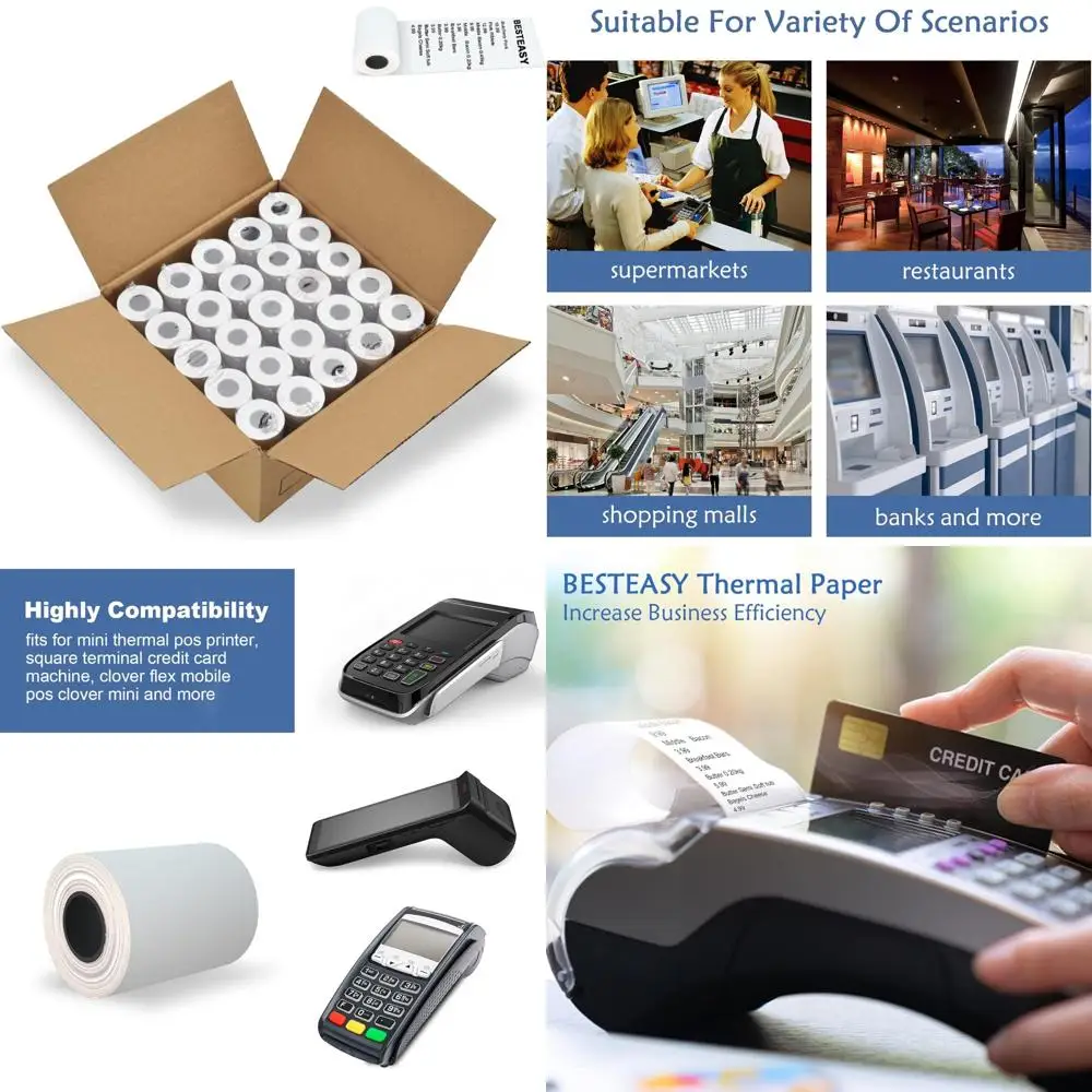 POSレジ用感熱レシートロール紙 50枚入り 2.25 x 50インチ