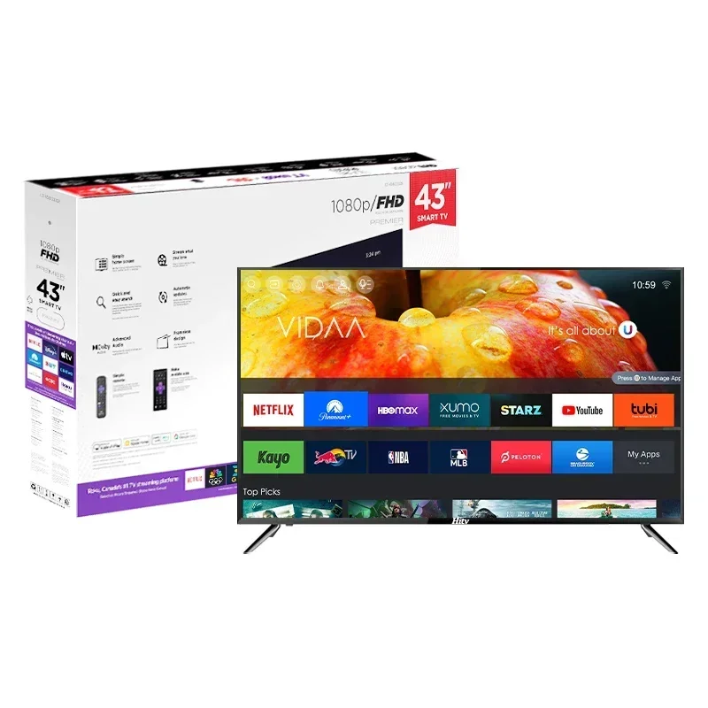 Flat Screen LED TV 43 Inch Ultra HD 4K Television 43Inch Android WebOS Smart TV