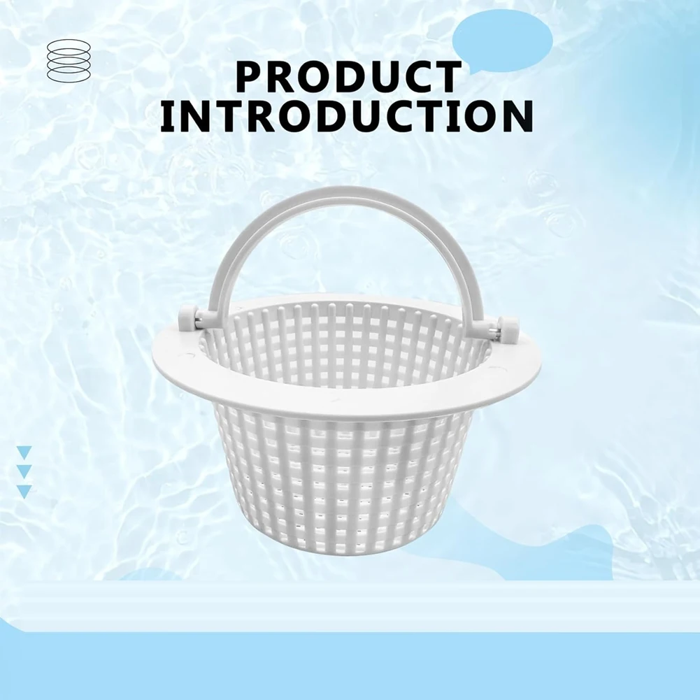 Hot Swimming Pool Skimmer Replacement Basket With Handle, 3Pack - Above Ground Pool Thru-Wall Skimmer Baskets image 3