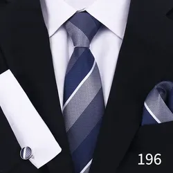 Tie For Men Plaid Handkerchiefs Red Necktie Classic Cufflinks For Men Blouse Business Wedding Accessories Women Collar Man Gift