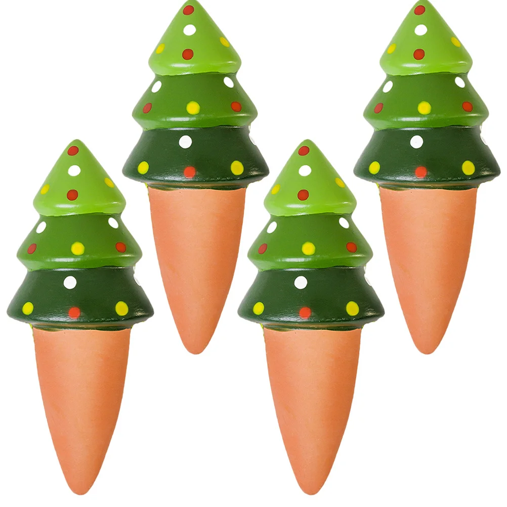 

4Pcs Self Watering Devices for Plants Artistic Christmas Tree Design Watering Stakes Indoor Plant Care Irrigation Solution