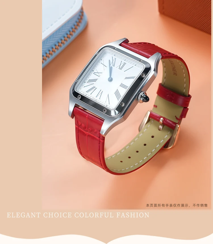 15mm 17mm 18mm 20mm Quick Release Genuine Cowhide Leather Watch Strap For Cartier Santos Dumont Tank London series Unisex
