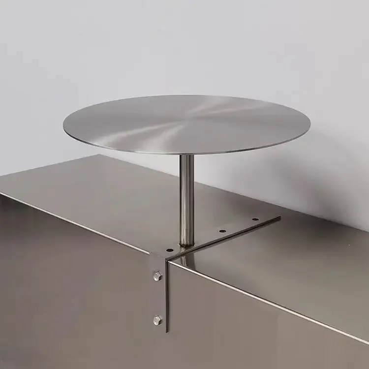 Modern Minimalist Stainless Steel Hang on Bar Table Compact Counter Space Saving Corner Desk for Cafe Shop Rustproof