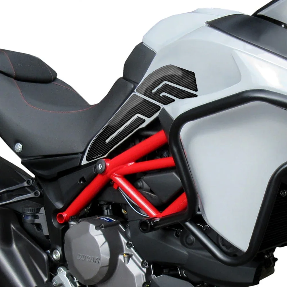 

for Ducati Multistrada 950 950S 2019-2022 Motorcycle Carbon Fiber Side Fuel Tank Knee Protector Anti Slip Protection Sticker