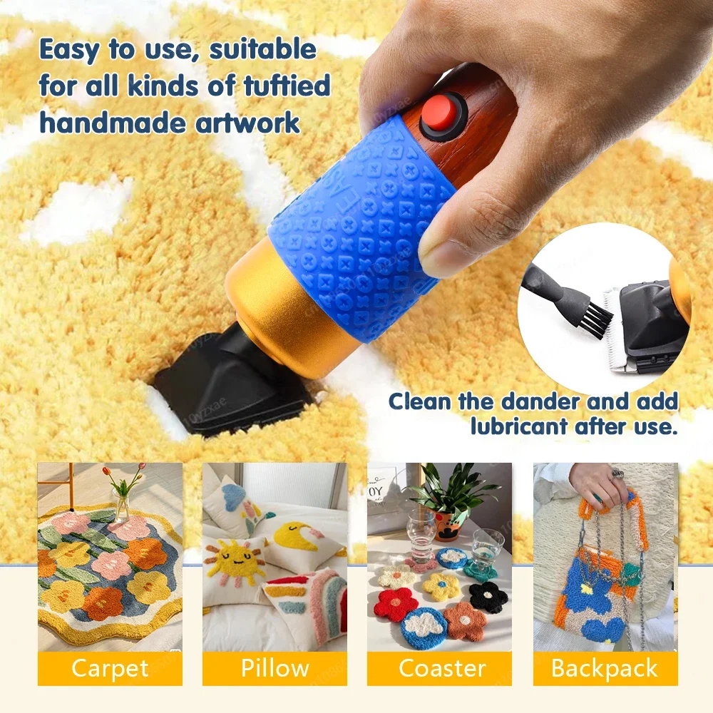 200W Electric Scissors Carpet Tufting Trimmer Rug/Mat Cutter DIY Tufting Gun Trimmer Scissors Adjustable Cutting For Rug/Cushion