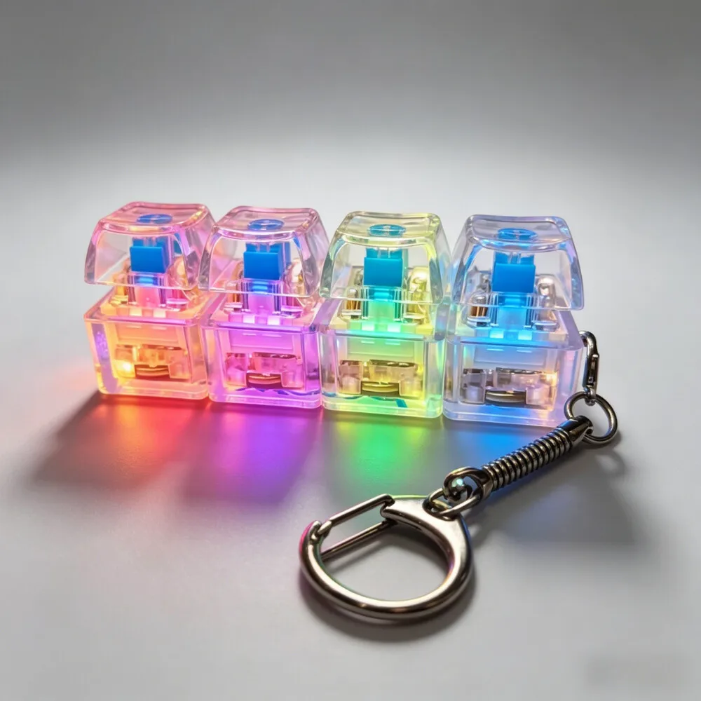 Fingertip Keyboard Keychain RGB Fidget Toy