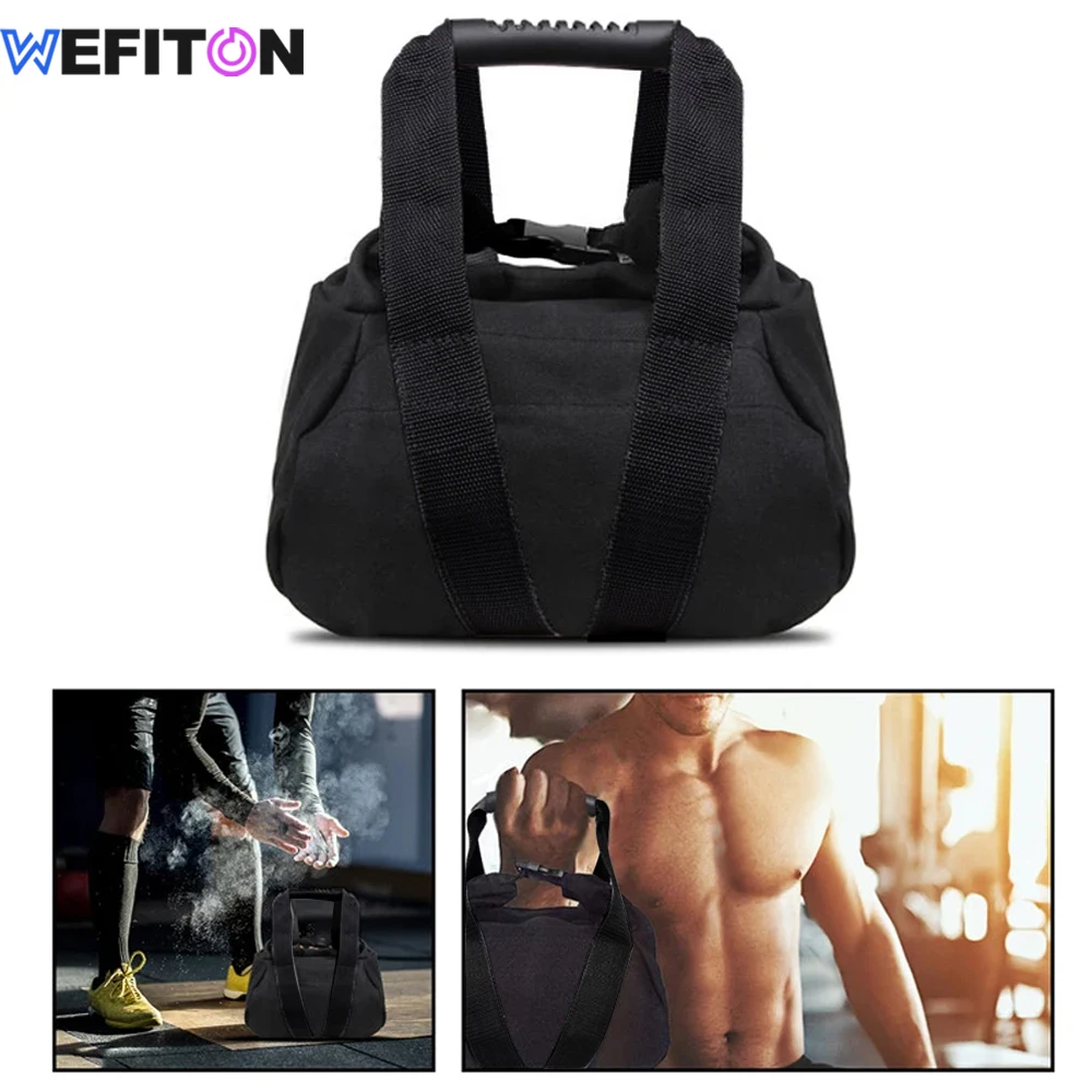Verstellbare 5-20kg Soft-Kettlebell-Sandsack mit Griff, schwerer Canvas-Sandbag mit rutschfestem Griff, leiser Slam-Ball-Ersatz für Core-Squat & Heimtraining