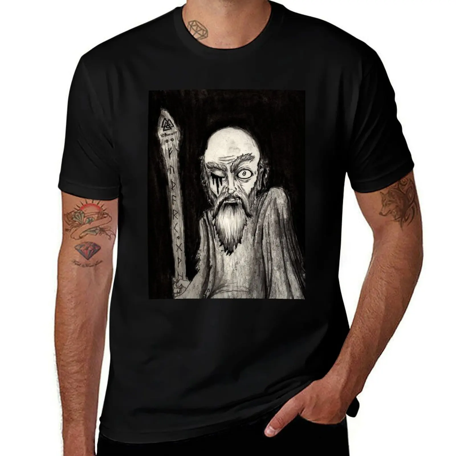 anna? auga? gamall ma?ur-one eyed old man T-Shirt Thanksgiving Day Tee Top