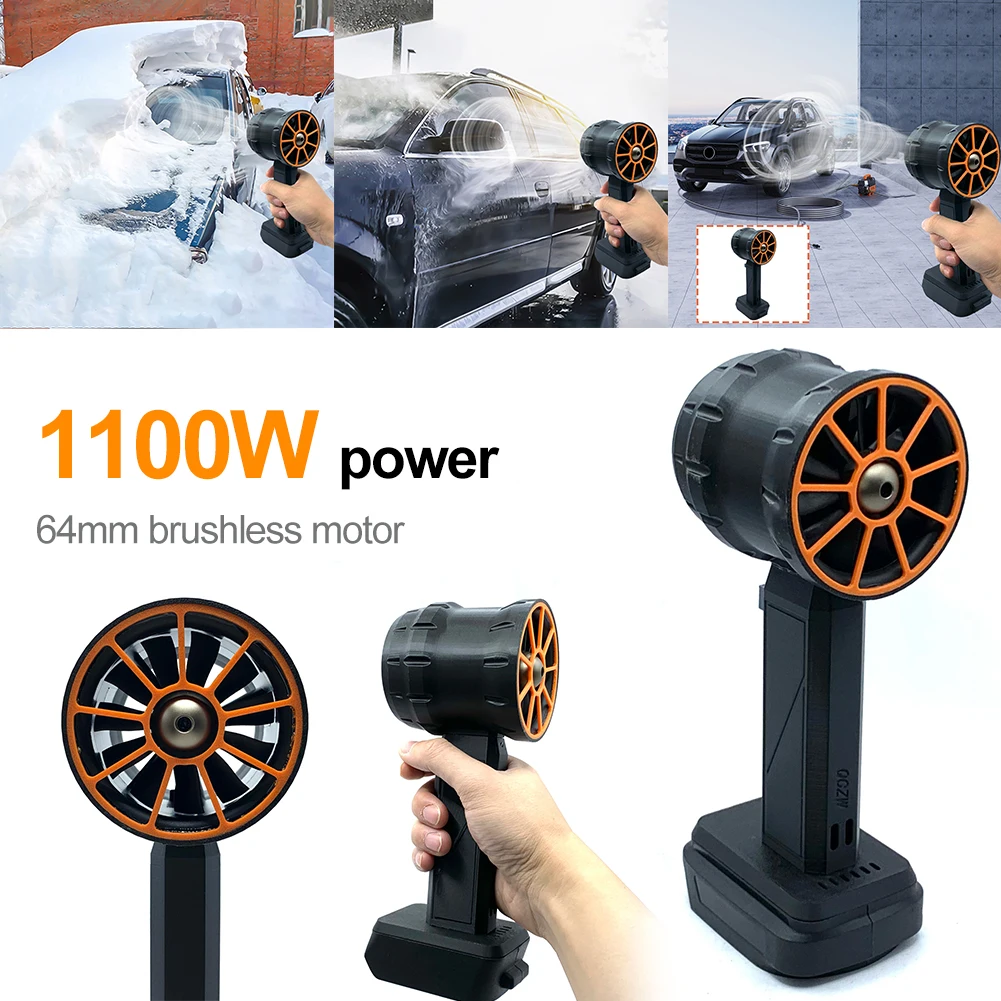 XL Turbo Jet Fan 2200g Thrust Jet Dry Blower Rechargeable Handheld Ducted Fan for Dewalt for Makita for Milwaukee 18/21V Battery