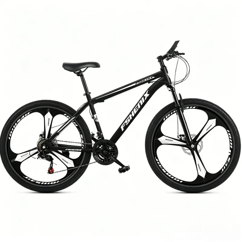 

Samurai Black 21-Speed Mountain Bike 24/26 Inch Adult Unisex Bicycle Shock Absorption Off-Road Commuter Cycling City Student
