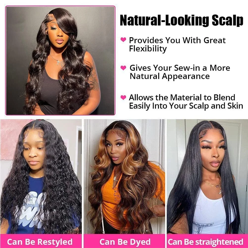 HD Lace Wigs Human Hair Body Wave 13x6 Lace Frontal Wigs For Women 13X4 HD Transparent Lace Wigs Human Hair Remy Pre Plucked