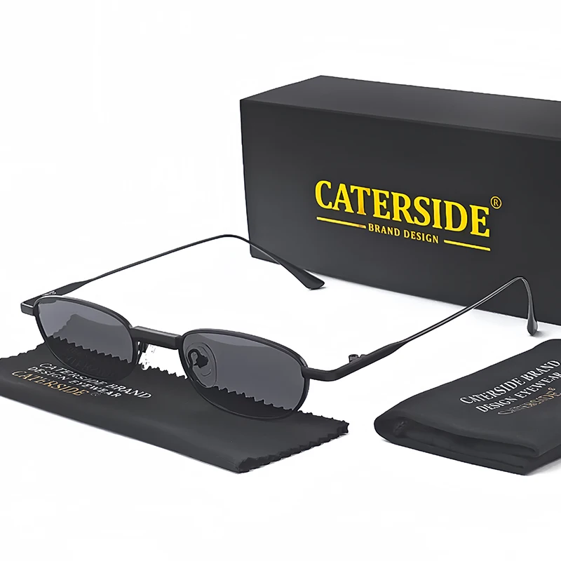 CATERSIDE Retro Polarisierte Sonnenbrille für Herren Kleiner Rahmen TAC-Gläser Punk-Sonnenbrille für Damen Angeln Outdoor Party Brille Sommer – Detail 9