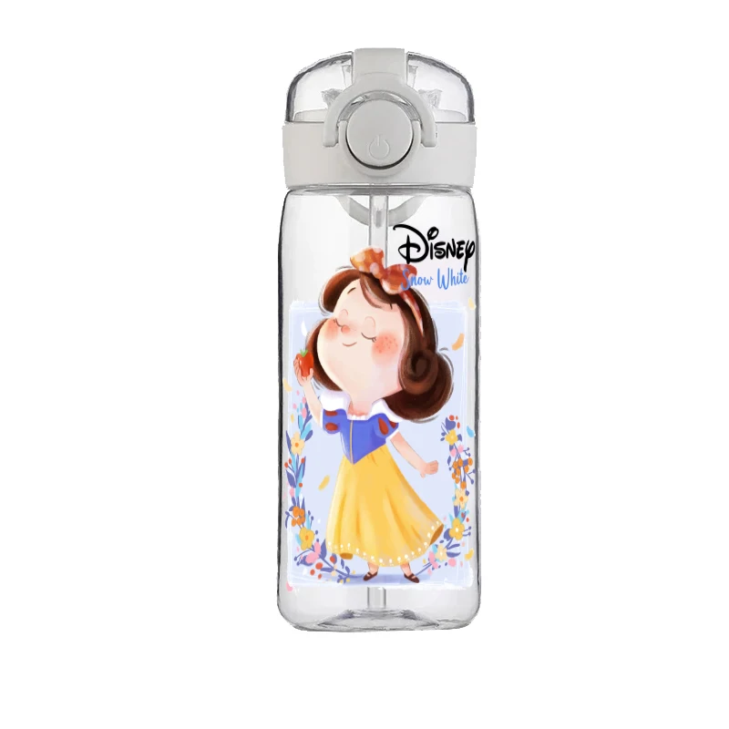 Disney Elsa Cartoon straw cup for girl students, anti-drop new water cup, high value and convenient outdoor travel drinking gift