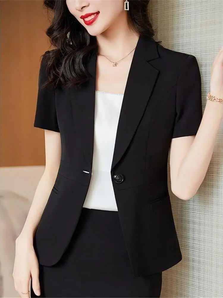 

Костюм Bla ort Sve Jaet для женщин, тонкий летний костюм на стойке регистрации отеля, профессиональный формальный топ, офисная одежда Cleanfit Sle