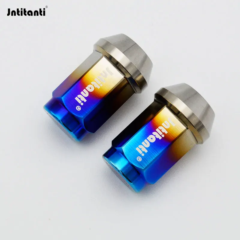 Jntitanti Gr5 titanium wheel rim lug nut screw M12x1.5x35mm/45mm close end for Toyota Honda Mazda Ford Buick, Kia etc