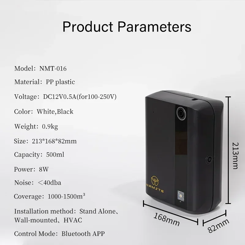 1500 m3 Bluetooth-Diffusor, elektrischer Geruch für Zuhause, Parfüm, ätherische Öle, Lufterfrischer, 500 ml Fassungsvermögen, HVAC-Duftaroma