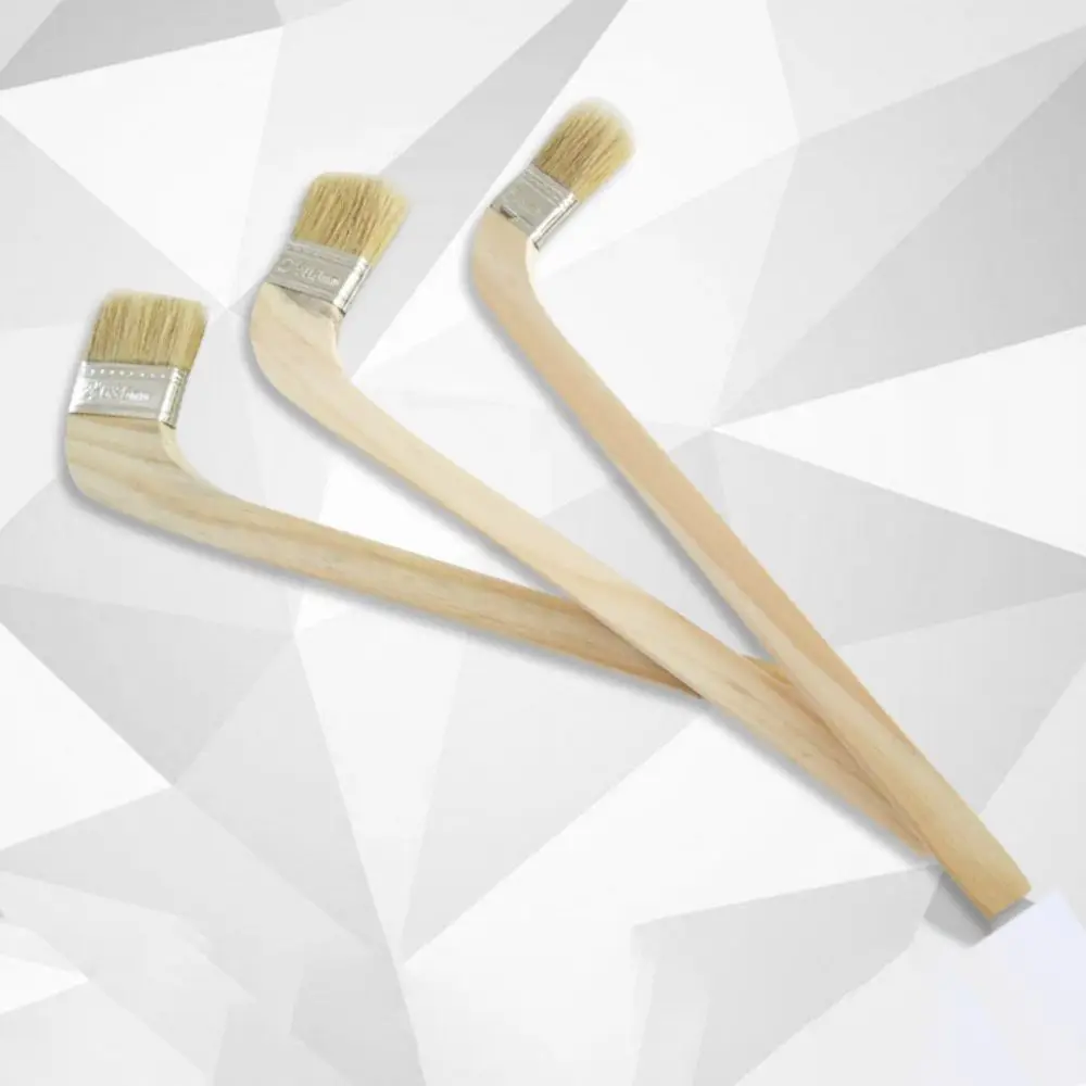 Long Handle Elbow Universal Bristle Brush Wall Painting Cleaning Tool Wood Handle Brush Cleaning Handle Wooden Brush