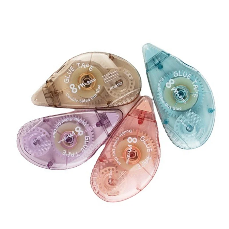 EDT-4Pcs مكتب المورد نقطة الغراء طالب دراسة امتحان القرطاسية شريط لاصق على الوجهين سكرابوكينغ ألبوم صور مجمعة