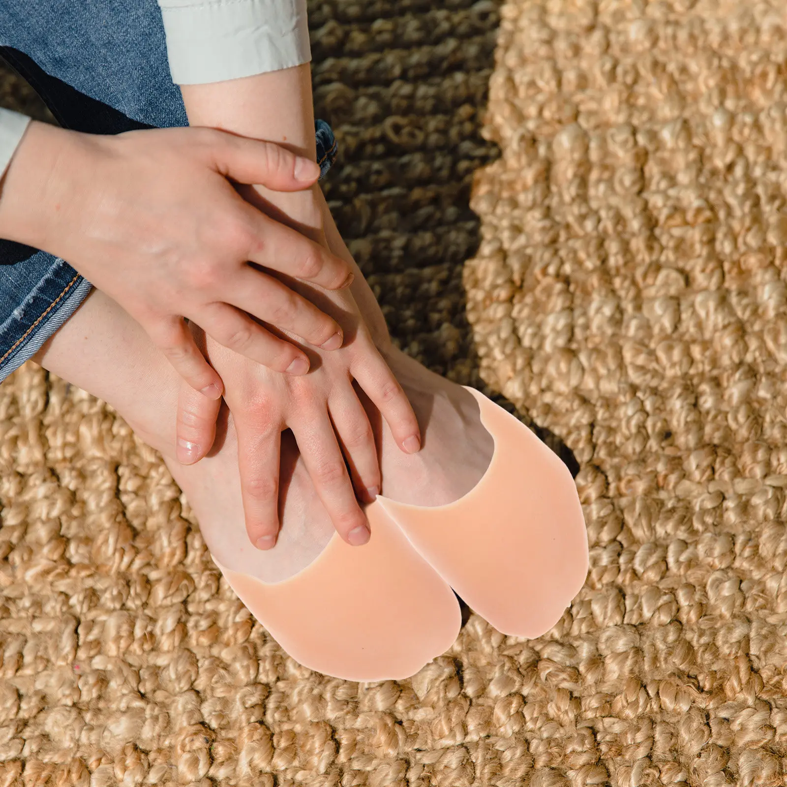 Silicone Toe Caps Nude 9.5x8.5cm for Ballet Shoes and All Footwear Gel Protector Pads for Toes Front Relief